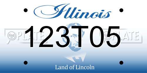 123T05 Illinois License Plate