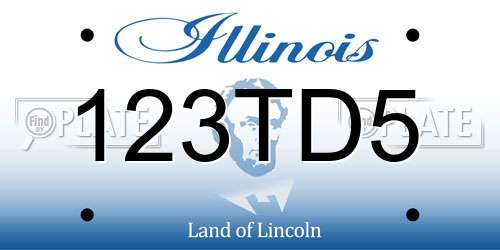 123TD5 Illinois License Plate