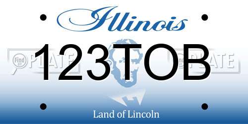 123TOB Illinois License Plate