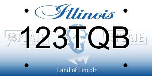 123TQB Illinois License Plate