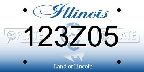 123Z05 Illinois License Plate