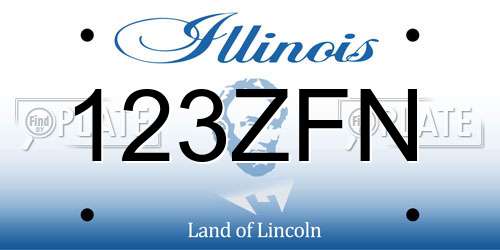 123ZFN Illinois License Plate
