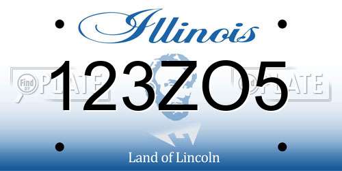123ZO5 Illinois License Plate
