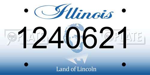 1240621 Illinois License Plate