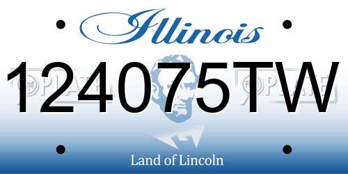 124075TW Illinois License Plate