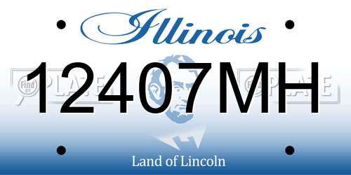 12407MH Illinois License Plate