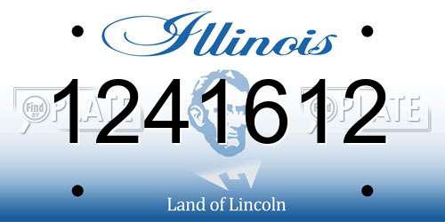 1241612 Illinois License Plate