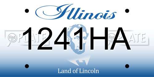 1241HA Illinois License Plate