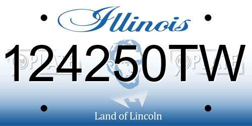 124250TW Illinois License Plate