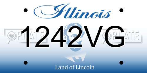 1242VG Illinois License Plate