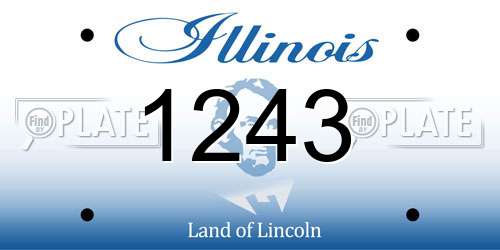 1243 Illinois License Plate