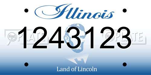 1243123 Illinois License Plate
