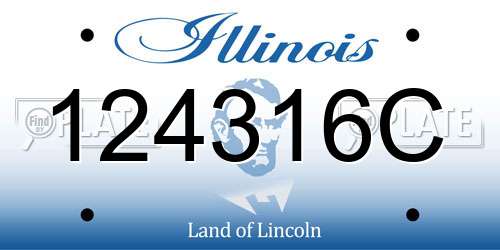 124316C Illinois License Plate