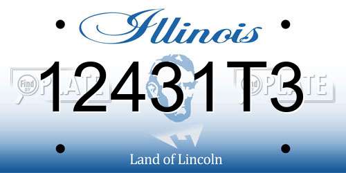 12431T3 Illinois License Plate