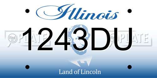 1243DU Illinois License Plate
