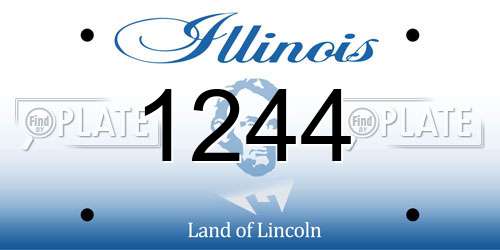 1244 Illinois License Plate