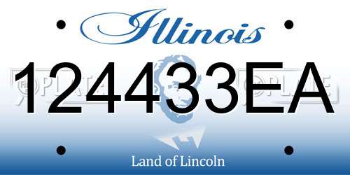 124433EA Illinois License Plate