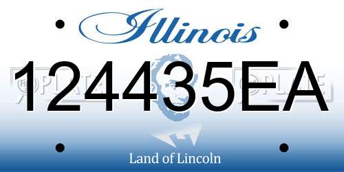 124435EA Illinois License Plate