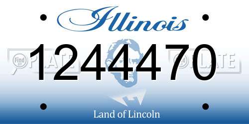 1244470 Illinois License Plate