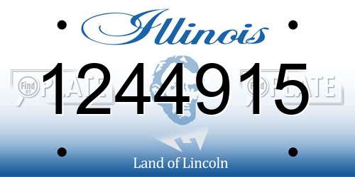 1244915 Illinois License Plate