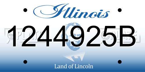 1244925B Illinois License Plate