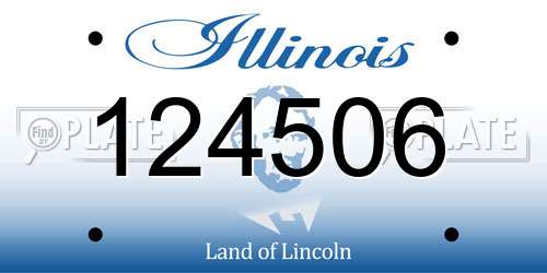 124506 Illinois License Plate