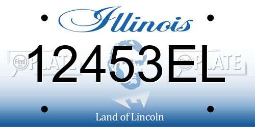 12453EL Illinois License Plate