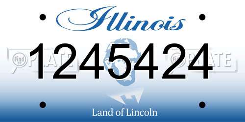 1245424 Illinois License Plate