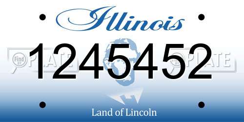 1245452 Illinois License Plate