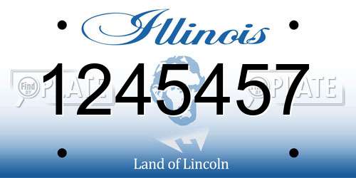 1245457 Illinois License Plate