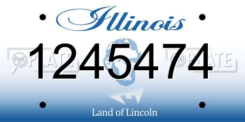 1245474 Illinois License Plate