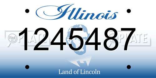 1245487 Illinois License Plate