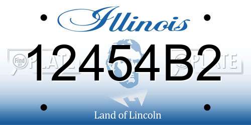12454B2 Illinois License Plate