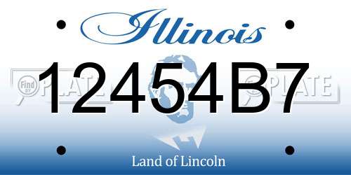 12454B7 Illinois License Plate