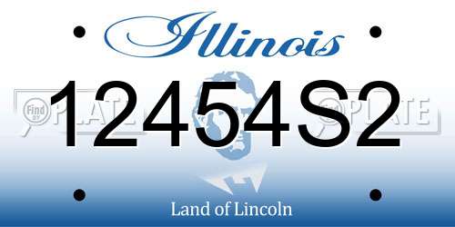 12454S2 Illinois License Plate