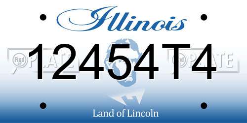 12454T4 Illinois License Plate