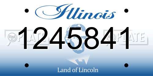1245841 Illinois License Plate