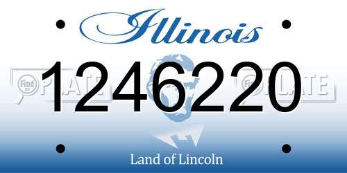 1246220 Illinois License Plate