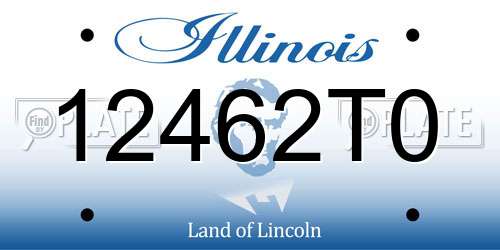 12462T0 Illinois License Plate