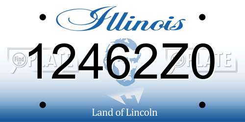 12462Z0 Illinois License Plate