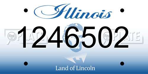 1246502 Illinois License Plate