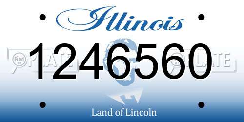 1246560 Illinois License Plate