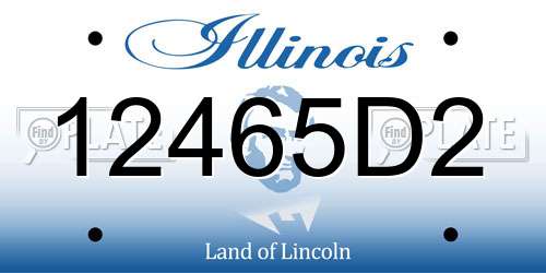 12465D2 Illinois License Plate