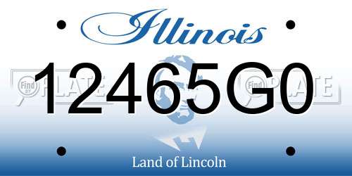 12465G0 Illinois License Plate