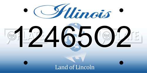 12465O2 Illinois License Plate