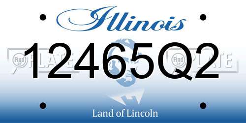 12465Q2 Illinois License Plate