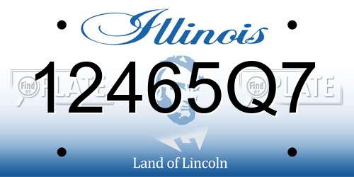 12465Q7 Illinois License Plate