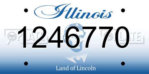 1246770 Illinois License Plate