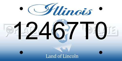 12467T0 Illinois License Plate