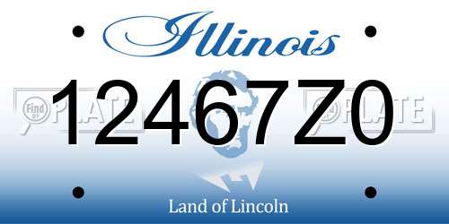 12467Z0 Illinois License Plate